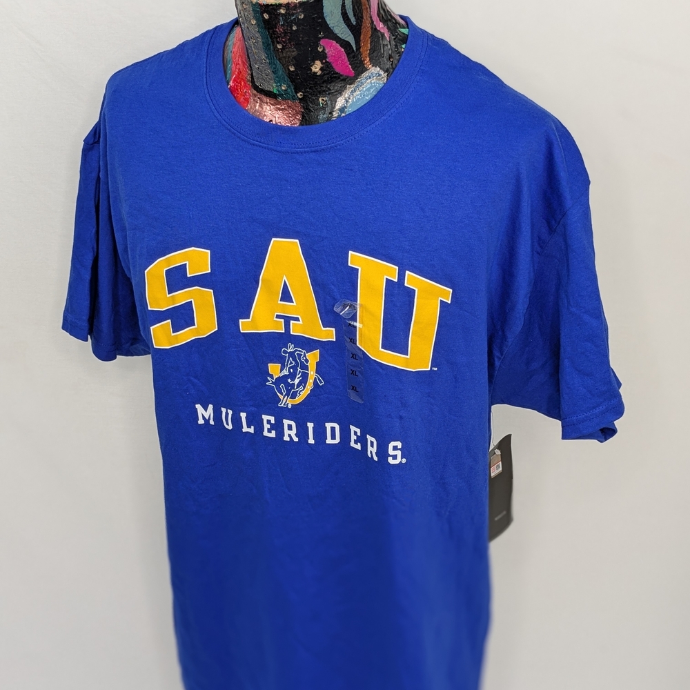 Southern Arkansas University Muleriders Mens XL Gray Cotton Logo Tshirt SAU - Picture 2 of 8